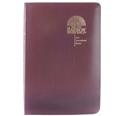 burgundy bible rainbow study thumb index